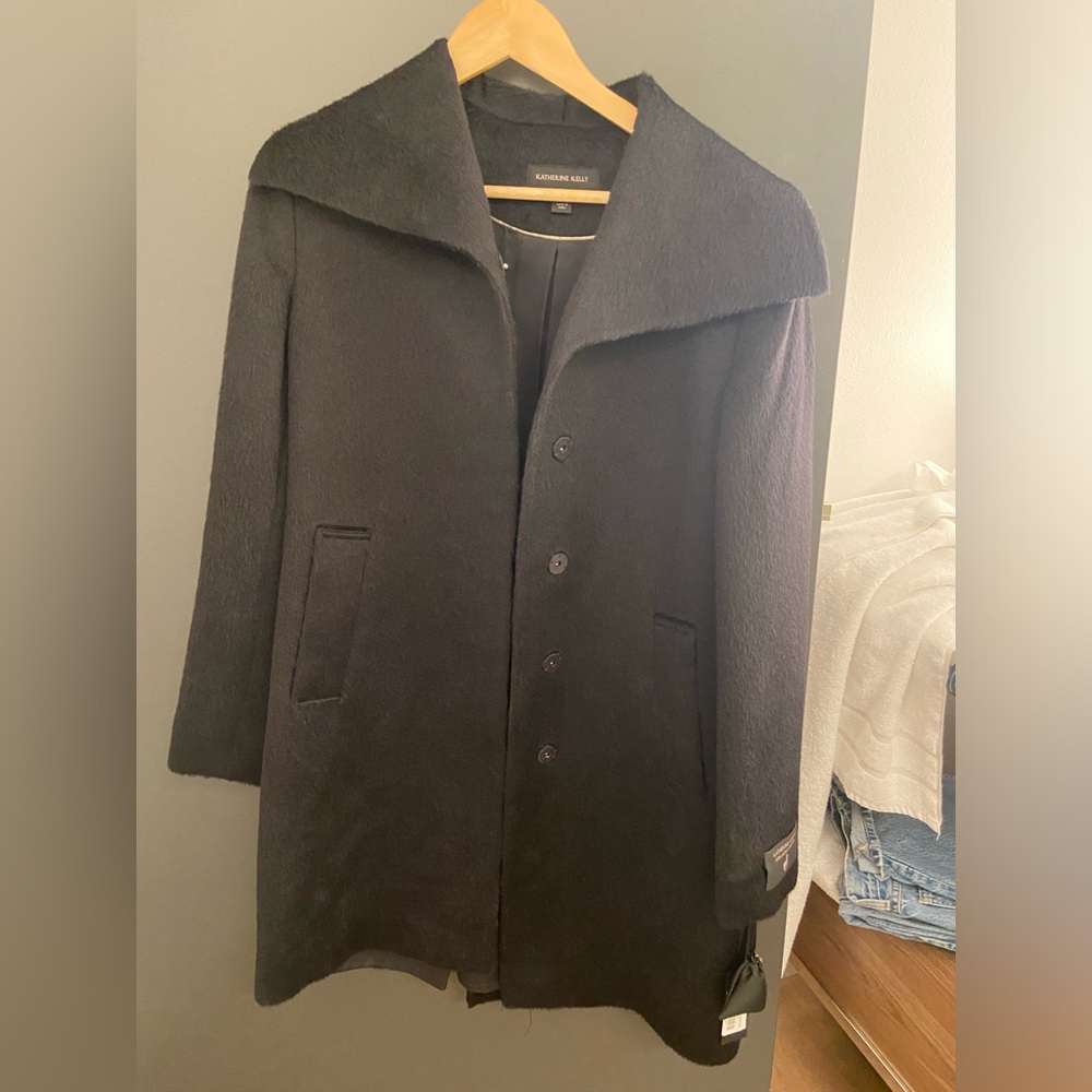 Katherine Kelly alpaca and wool trench coat